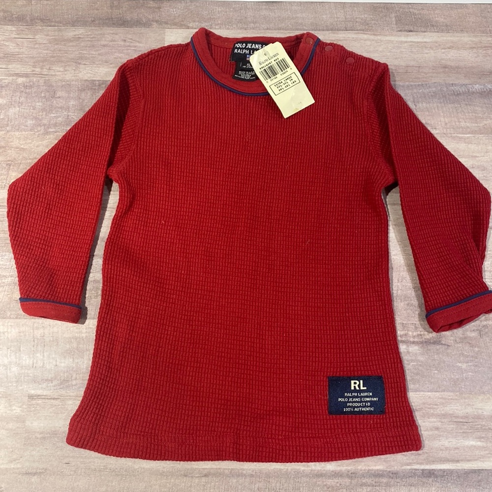 Vintage Ralph Lauren Polo Jean Co Children’s Long Sleeve Waffle shirt